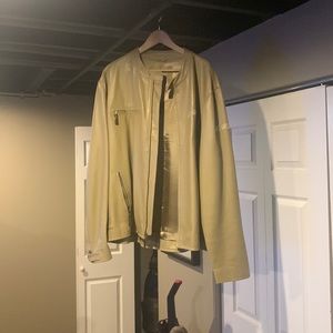 Men’s Leather Tan Bike Jacket Size 54